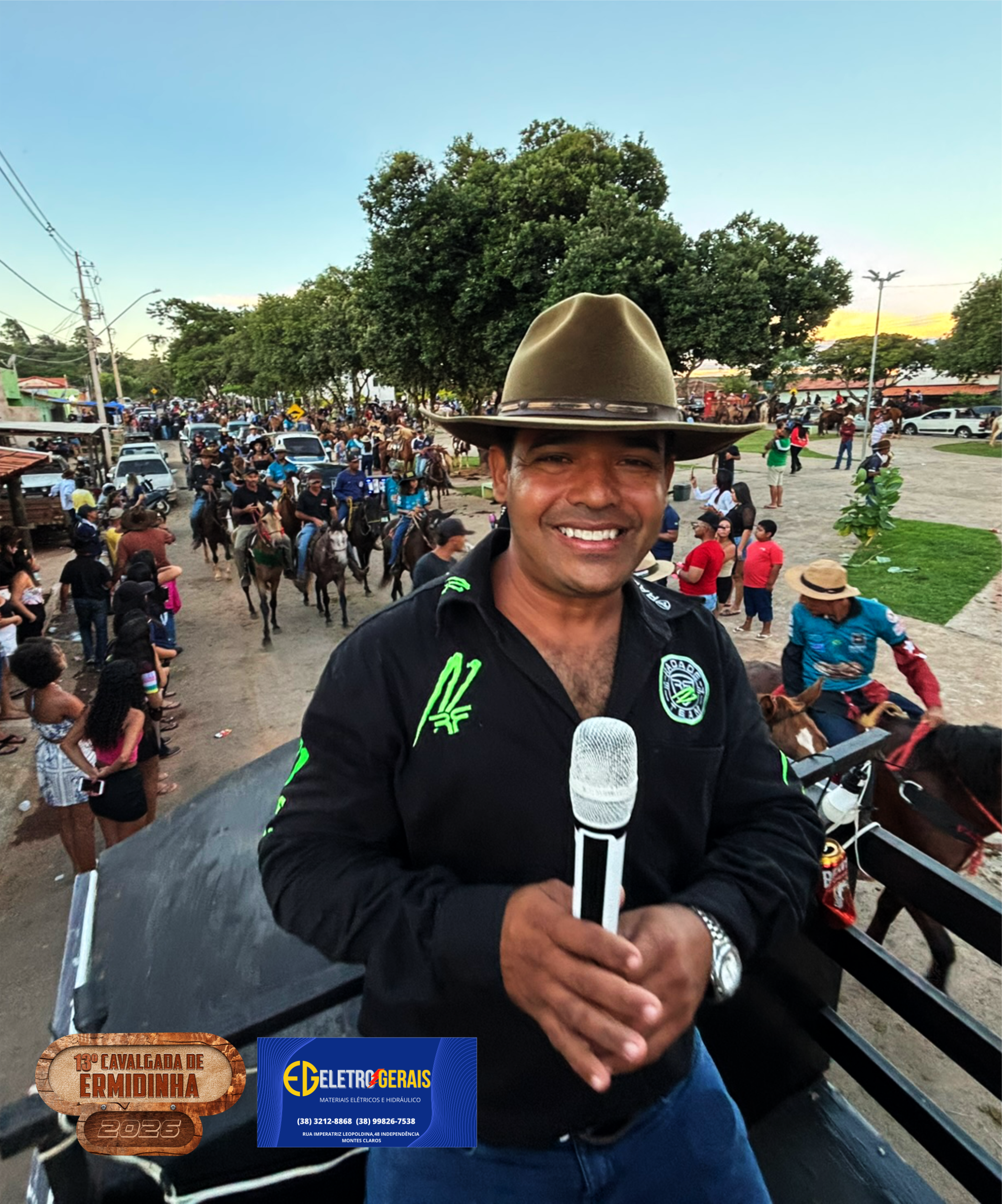A condução ficou ainda mais especial com a narração de Alan Vicente e o carro de som comandado por Valdeiney, que deram ritmo e identidade ao percurso, misturando tradição e celebração.