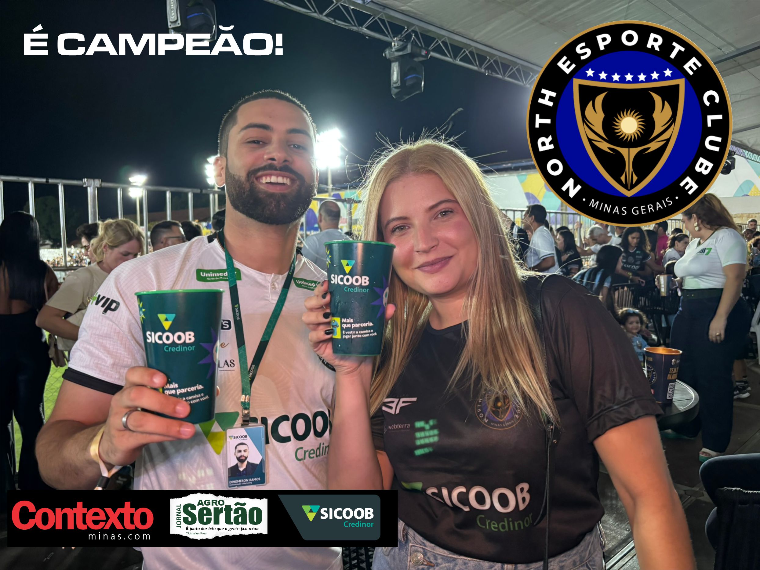 
Na noite de ontem, eu tive a alegria de presenciar um daqueles momentos que entram para a história do esporte regional. No estádio Estádio José Maria Melo (Juvenção), completamente tomado por torcedores, o North Esporte Clube escreveu um capítulo inesquecível ao vencer a União Recreativa dos Trabalhadores (URT) por 1 a 0 e conquistar o Troféu Inconfidência.
