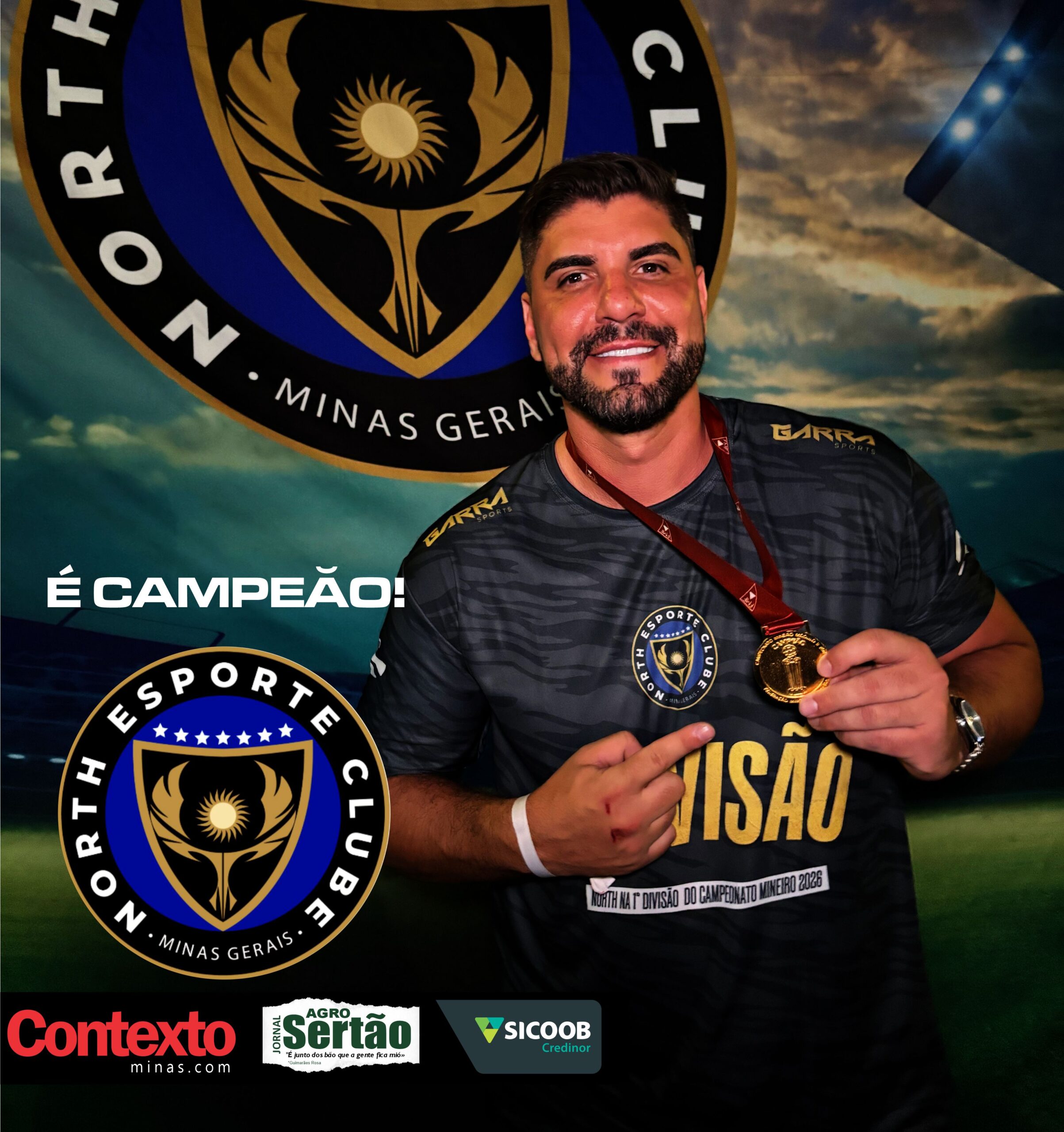 
Na noite de ontem, eu tive a alegria de presenciar um daqueles momentos que entram para a história do esporte regional. No estádio Estádio José Maria Melo (Juvenção), completamente tomado por torcedores, o North Esporte Clube escreveu um capítulo inesquecível ao vencer a União Recreativa dos Trabalhadores (URT) por 1 a 0 e conquistar o Troféu Inconfidência.
