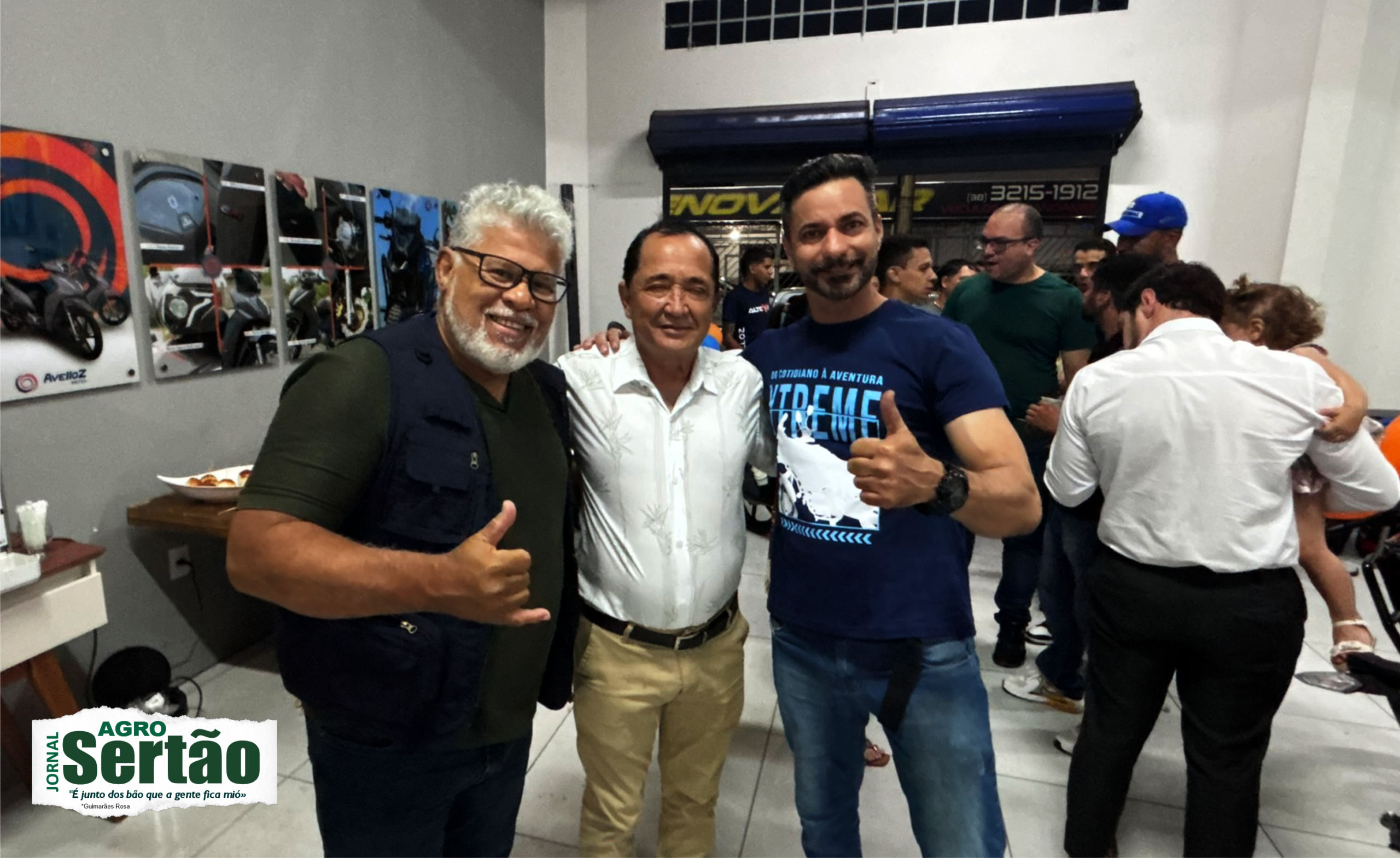 Entre os presentes estavam alguns velhos conhecidos do universo das duas rodas em Montes Claros, como o veterano Zé Eduardo e seu filho Ênio, além de Edson, Jerê e João Star, o Patraninha.