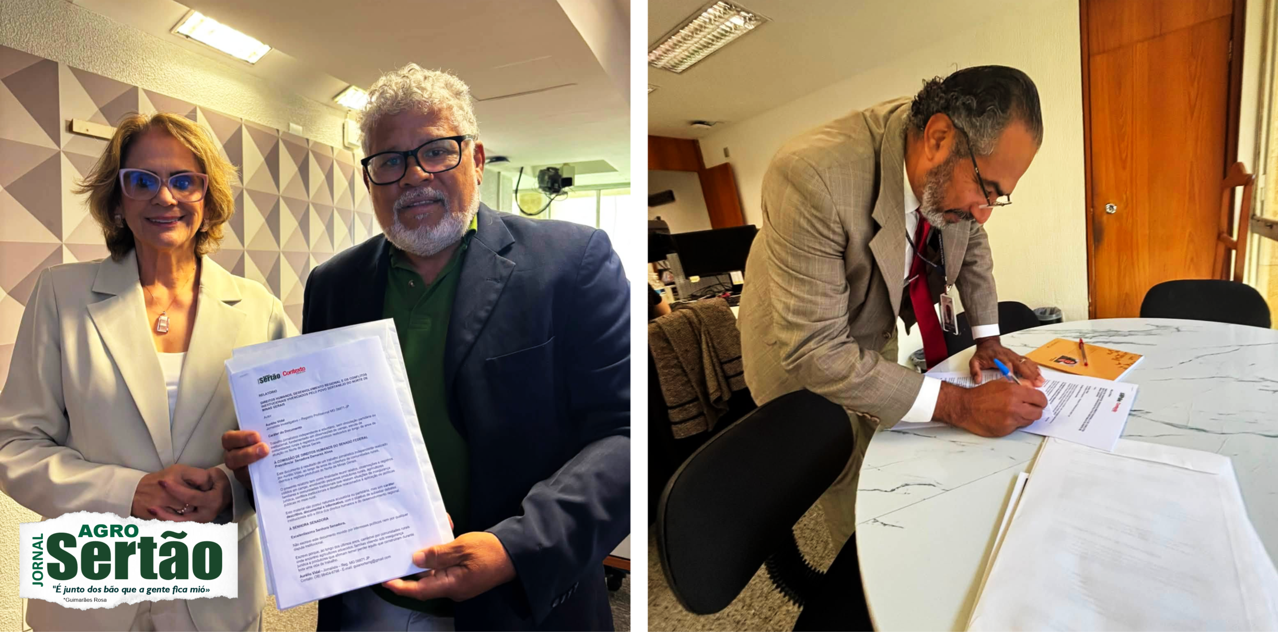 O principal objetivo da viagem foi entregar, pessoalmente, à senadora Damares Alves, presidente da Comissão de Direitos Humanos do Senado Federal, um relatório elaborado a partir de diversos levantamentos de campo realizados ao longo dos últimos anos.